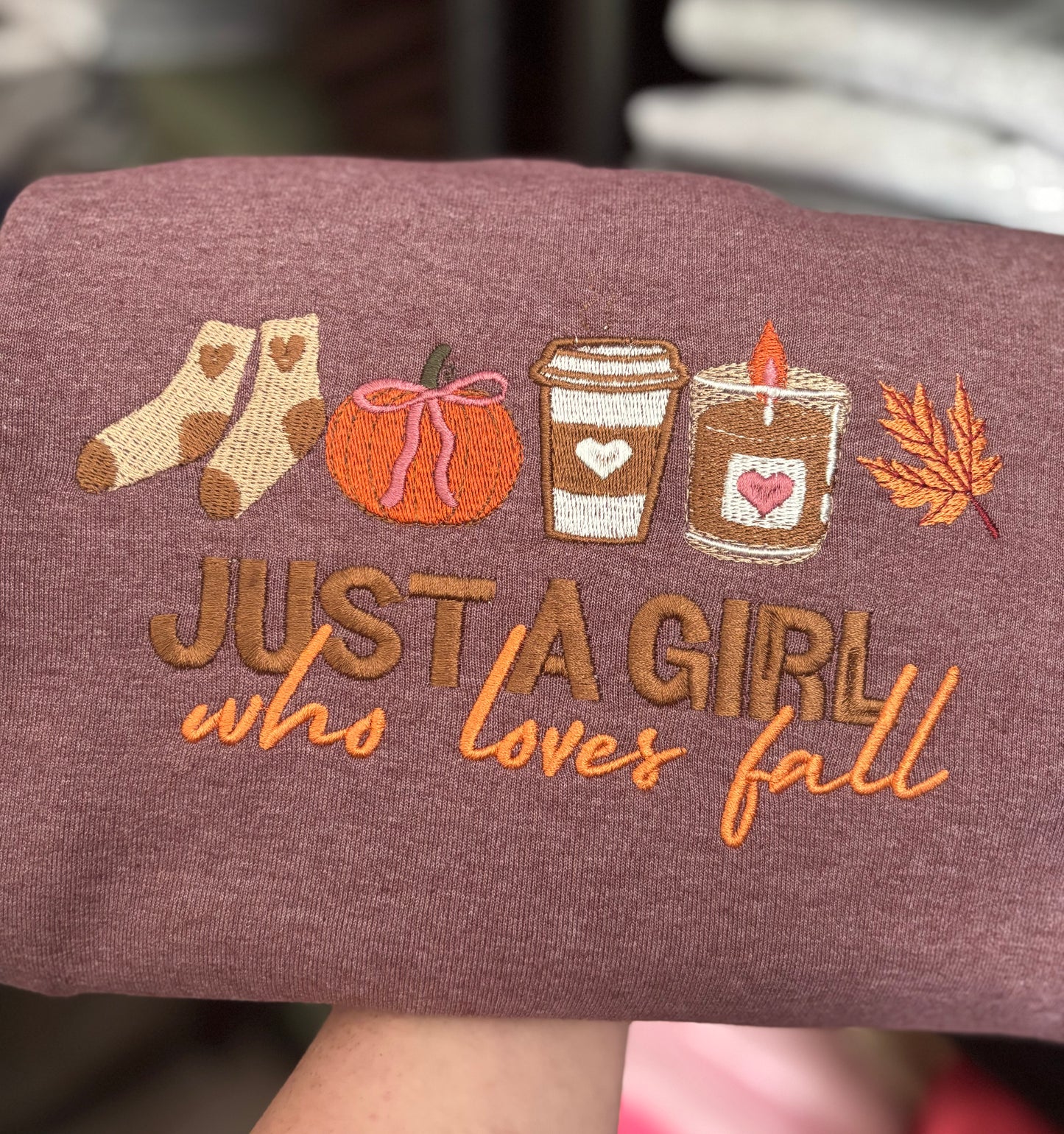 Just A Girl Who Loves Fall Crewneck