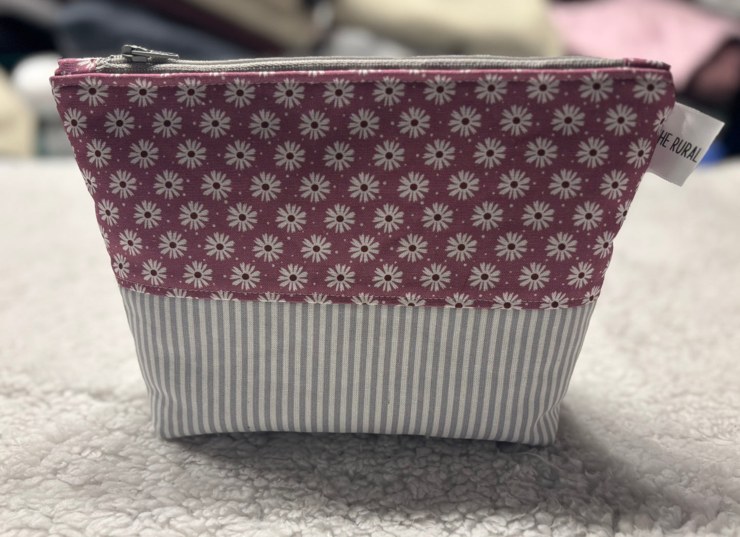 Daisy Stripe Cosmetic Bag