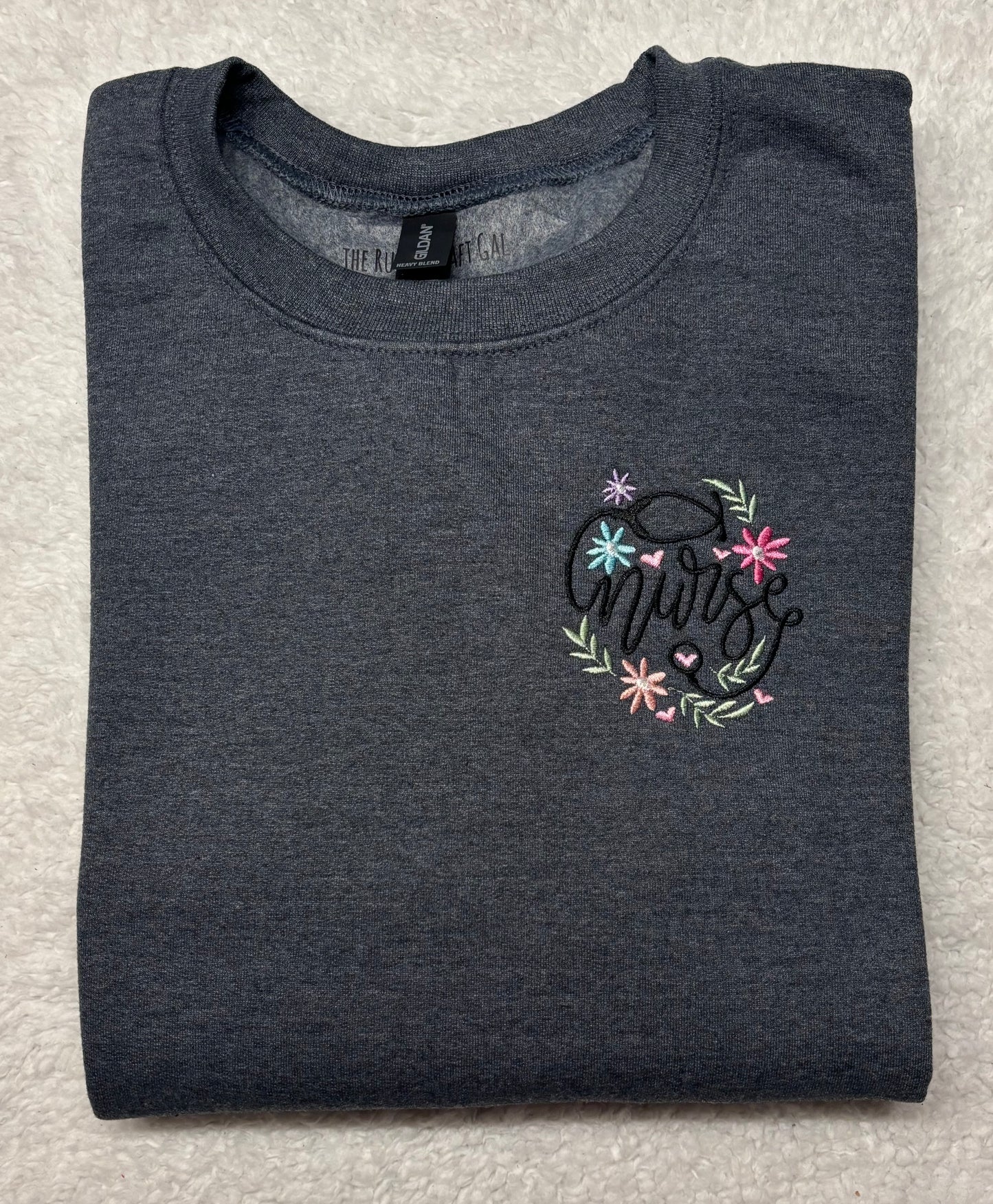 Nurse Floral Crewneck