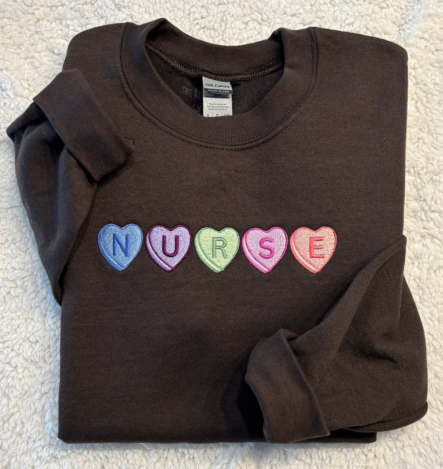 Nurse Candy Heart Crewneck