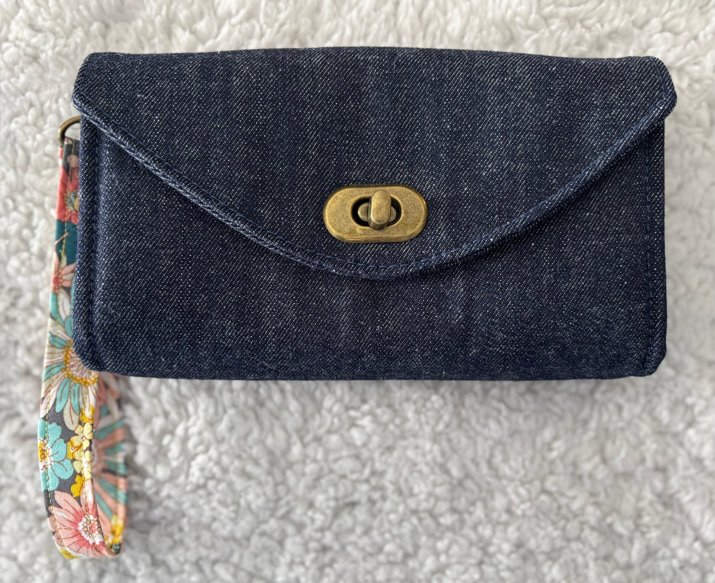 Denim Floral Wallet