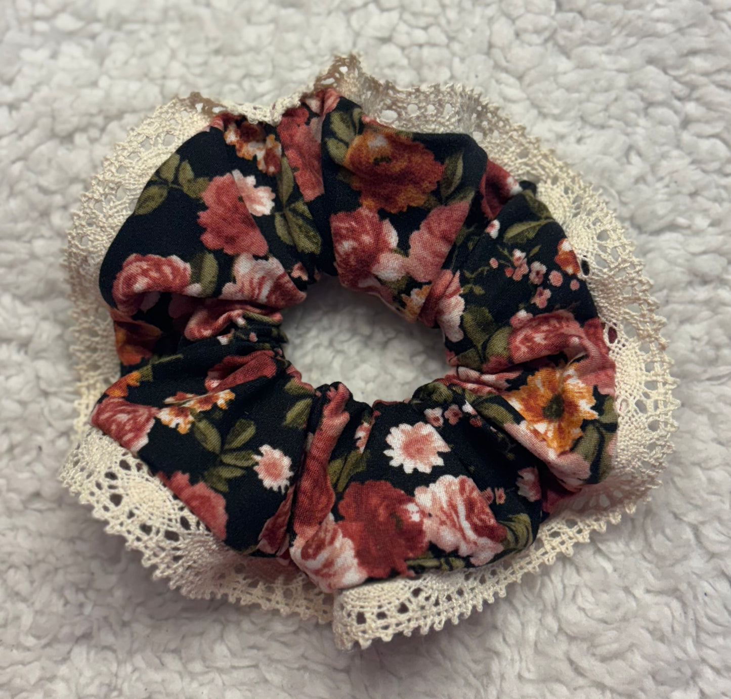 Floral Lace Scrunchie