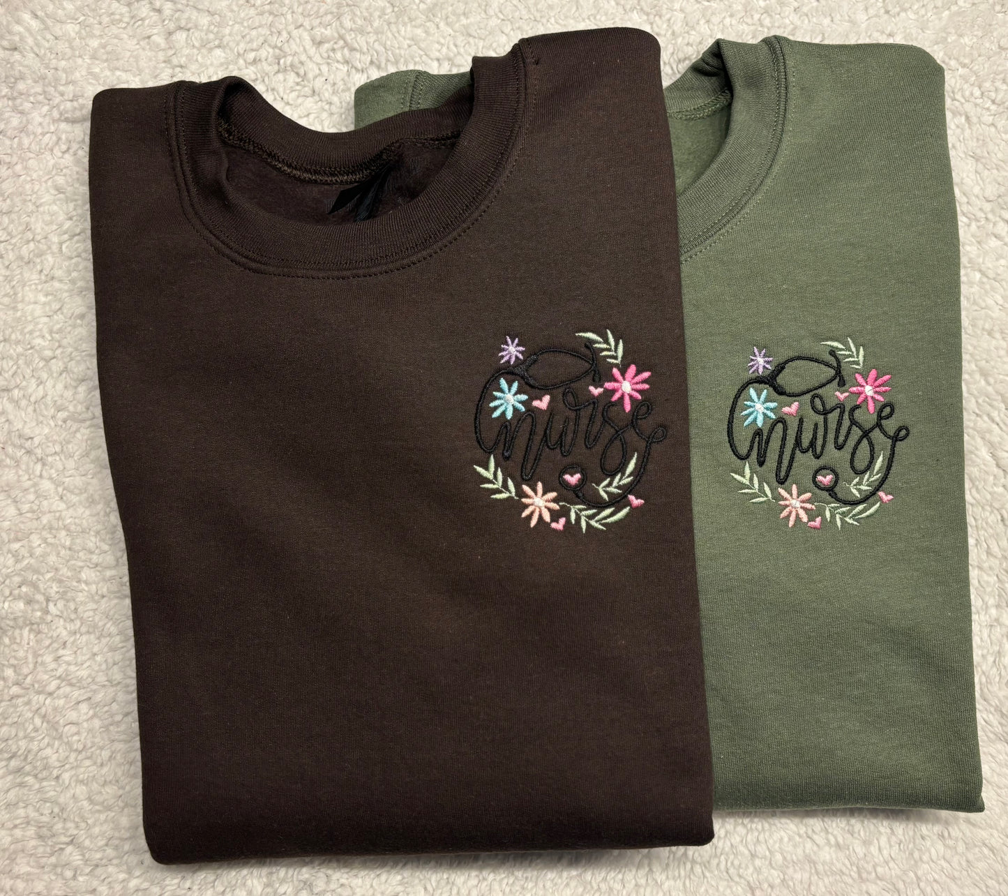 Nurse Floral Crewneck