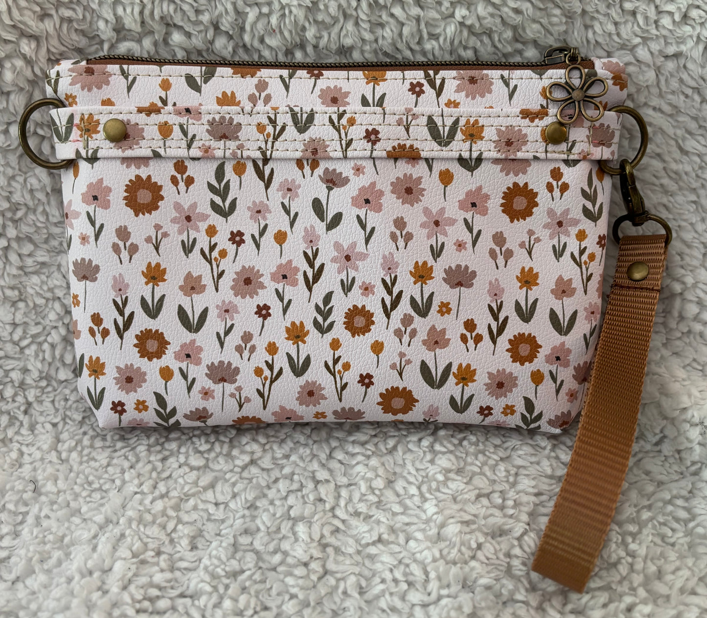 Floral Wristlet Crossbody Bag