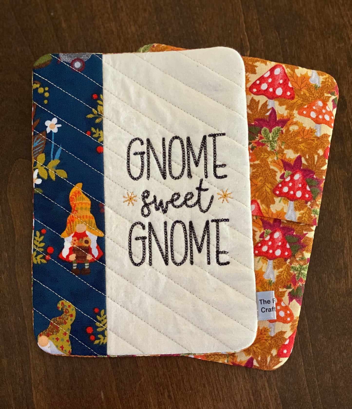 Gnome Sweet Gnome Fall Mug Rug