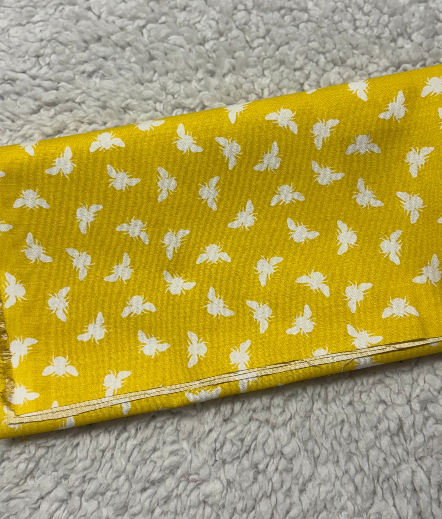 Yellow Bee Scrunchie Key Wristlet