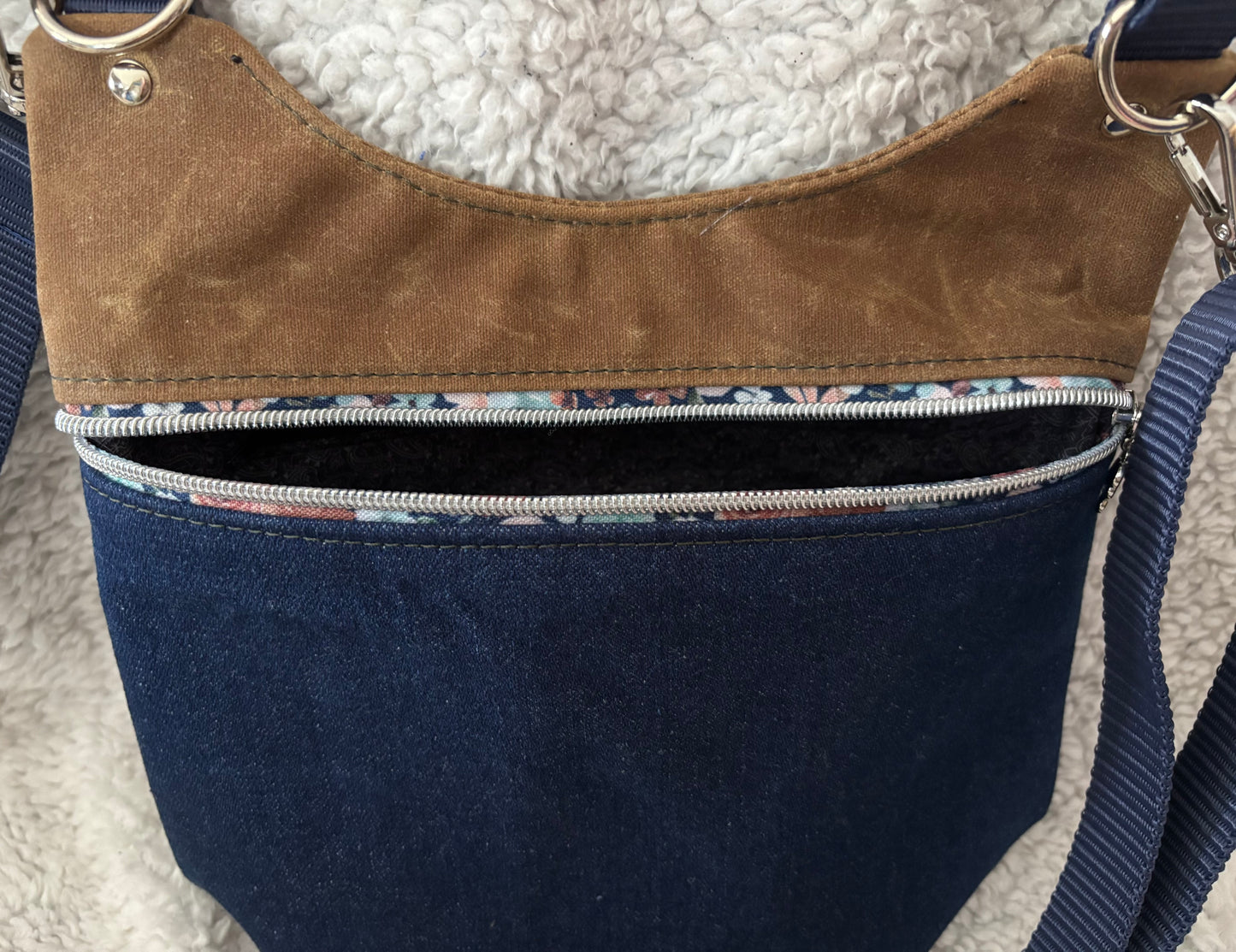 Denim & Waxed Canvas Purse