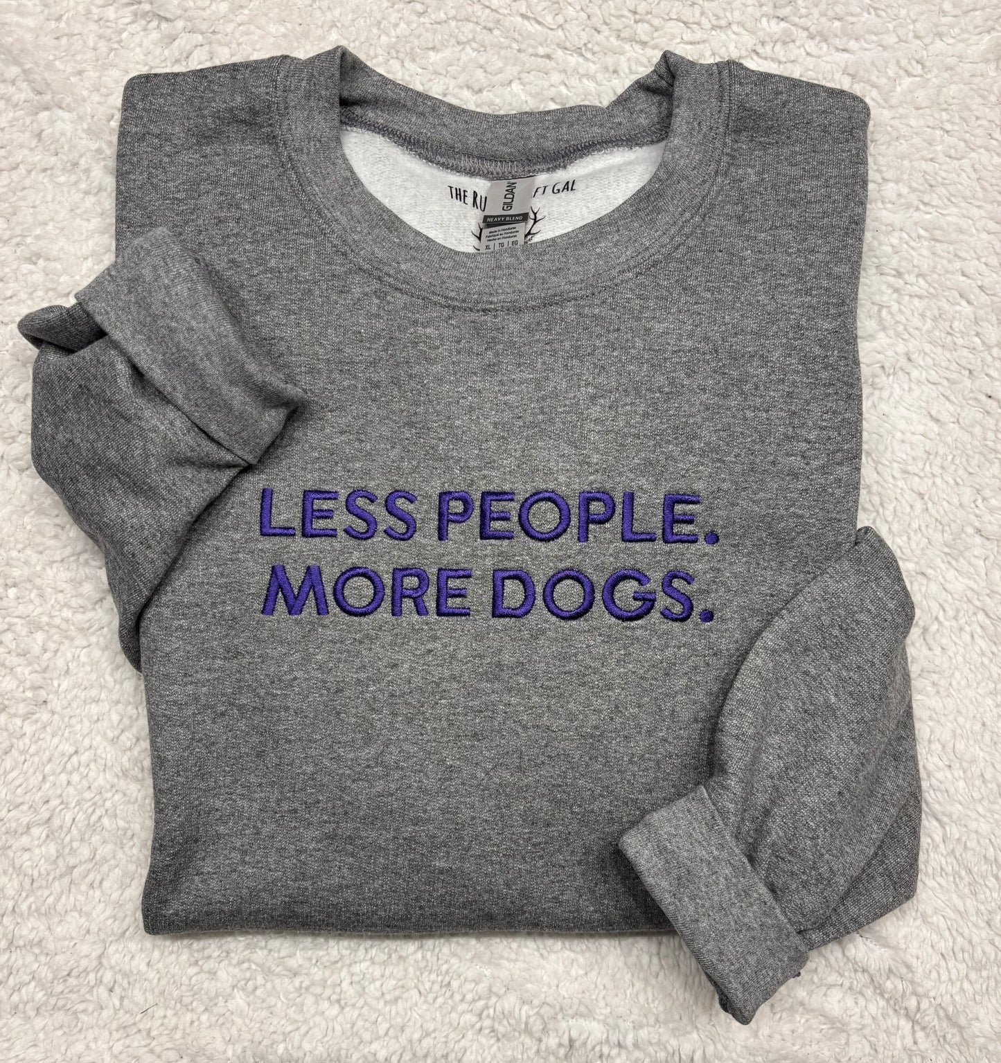 Less People More Dogs Crewneck