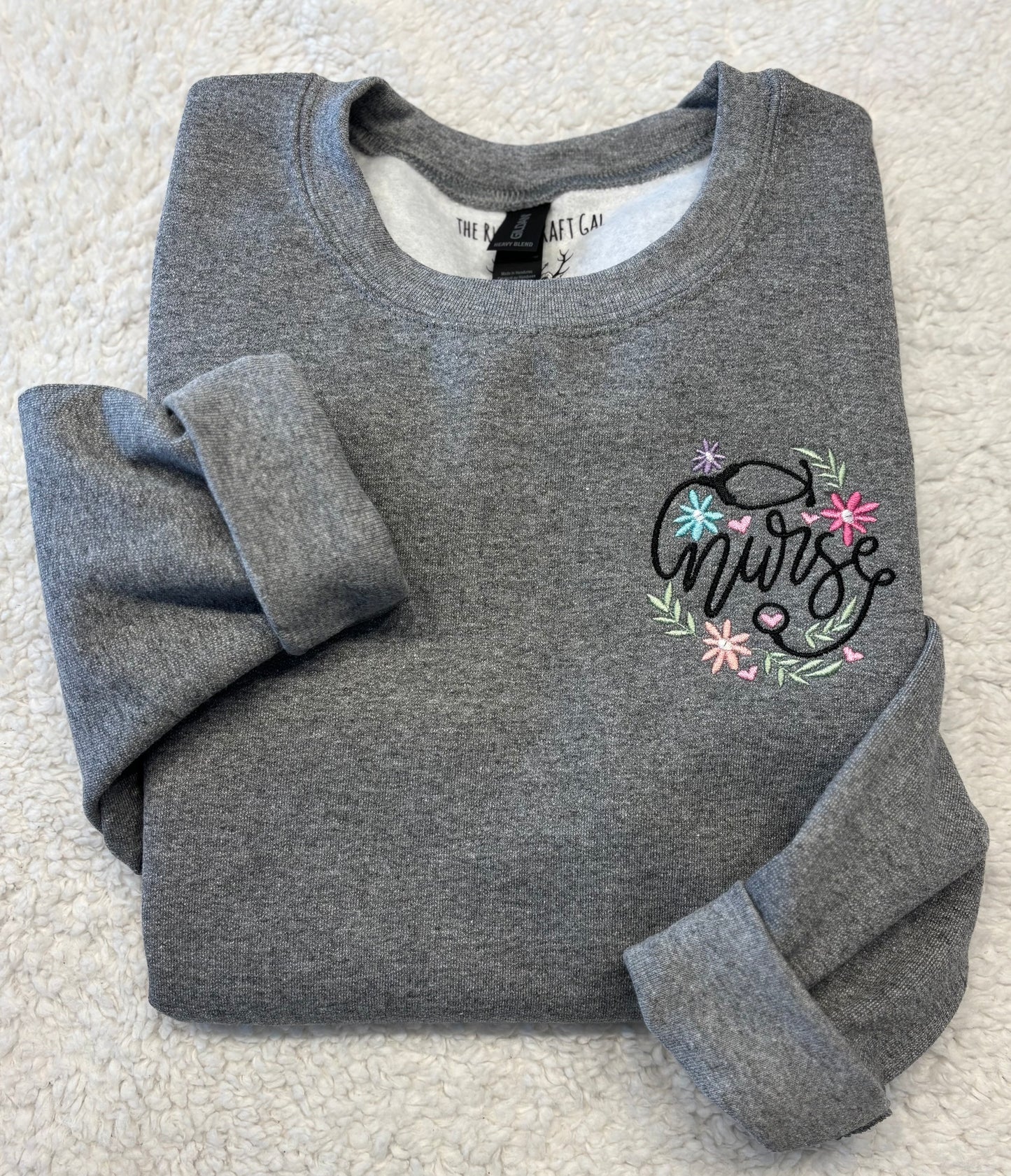 Nurse Floral Crewneck