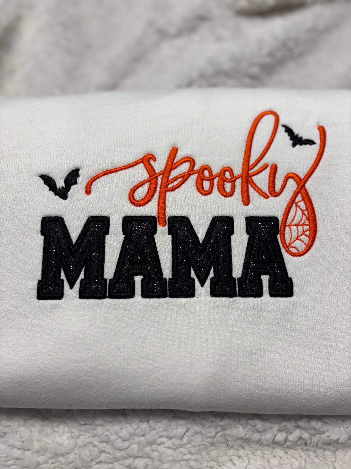 Spooky Mama Glitter Applique Crewneck