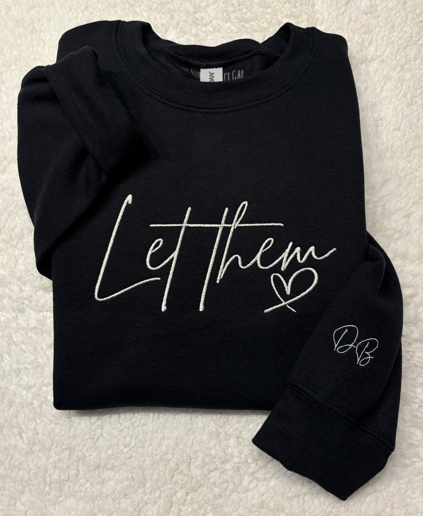 Let Them - In Memory Of David Barbier Embroidered Crewneck ❤️