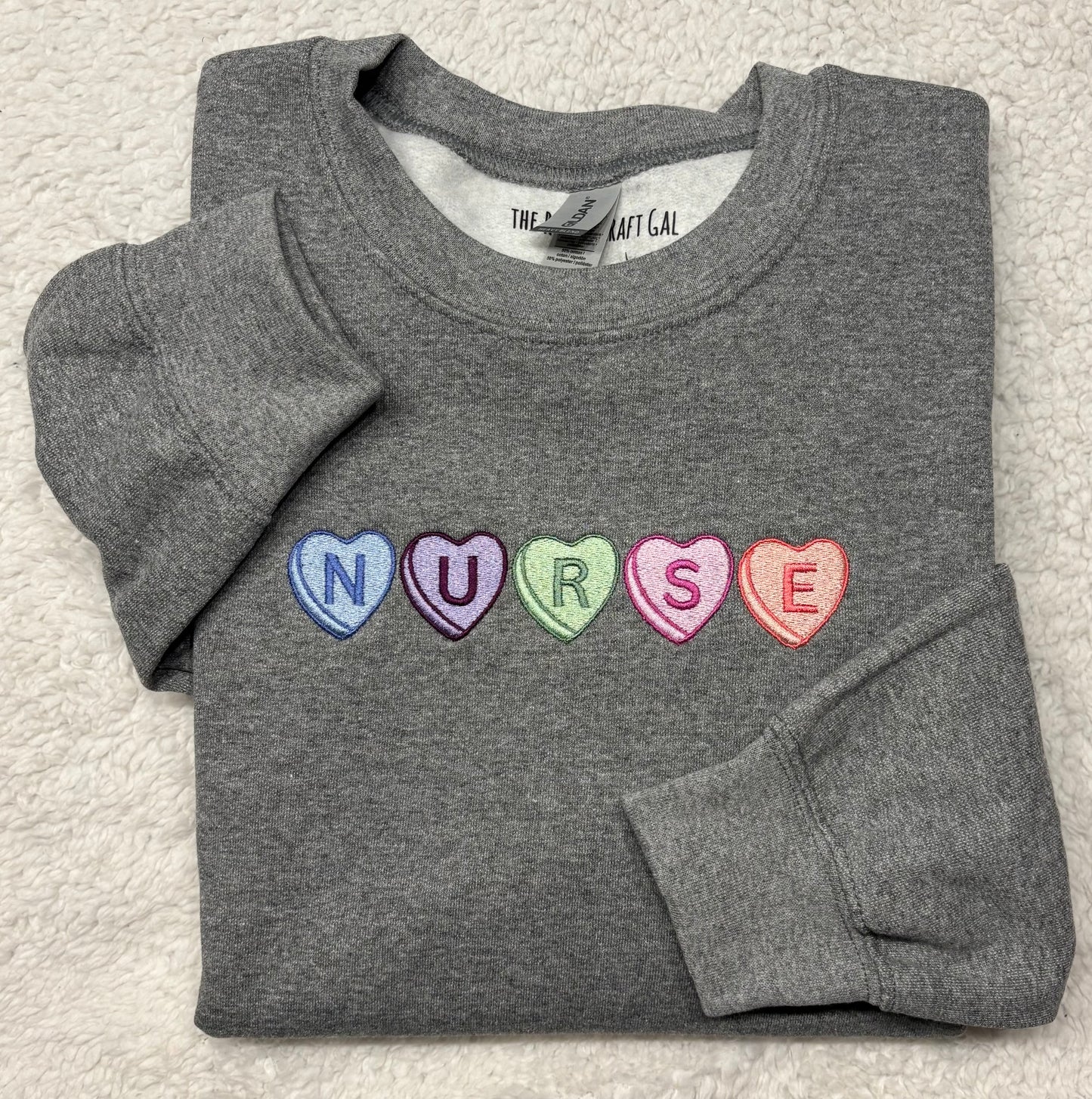 Nurse Candy Heart Crewneck