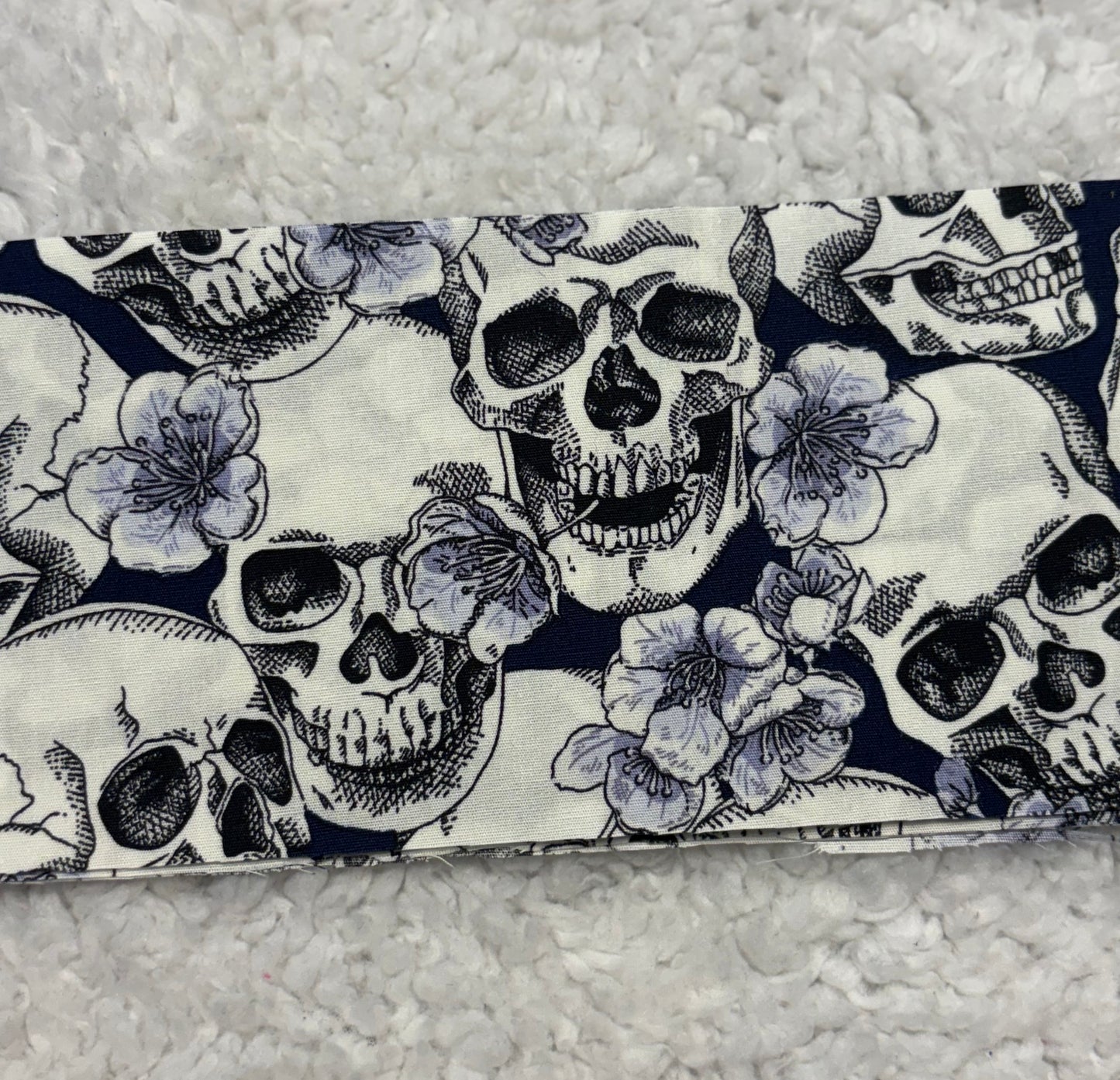 Skull Floral Key Wristlet