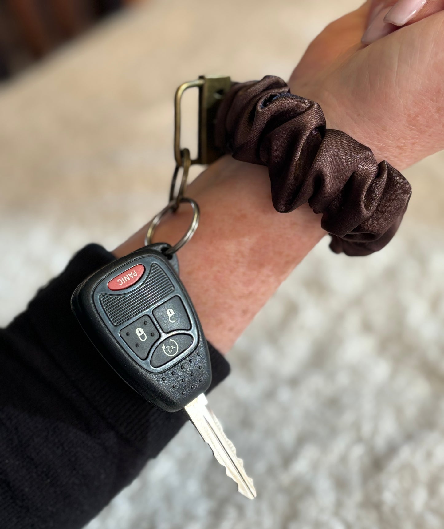 Oilers Scrunchie Wristlet