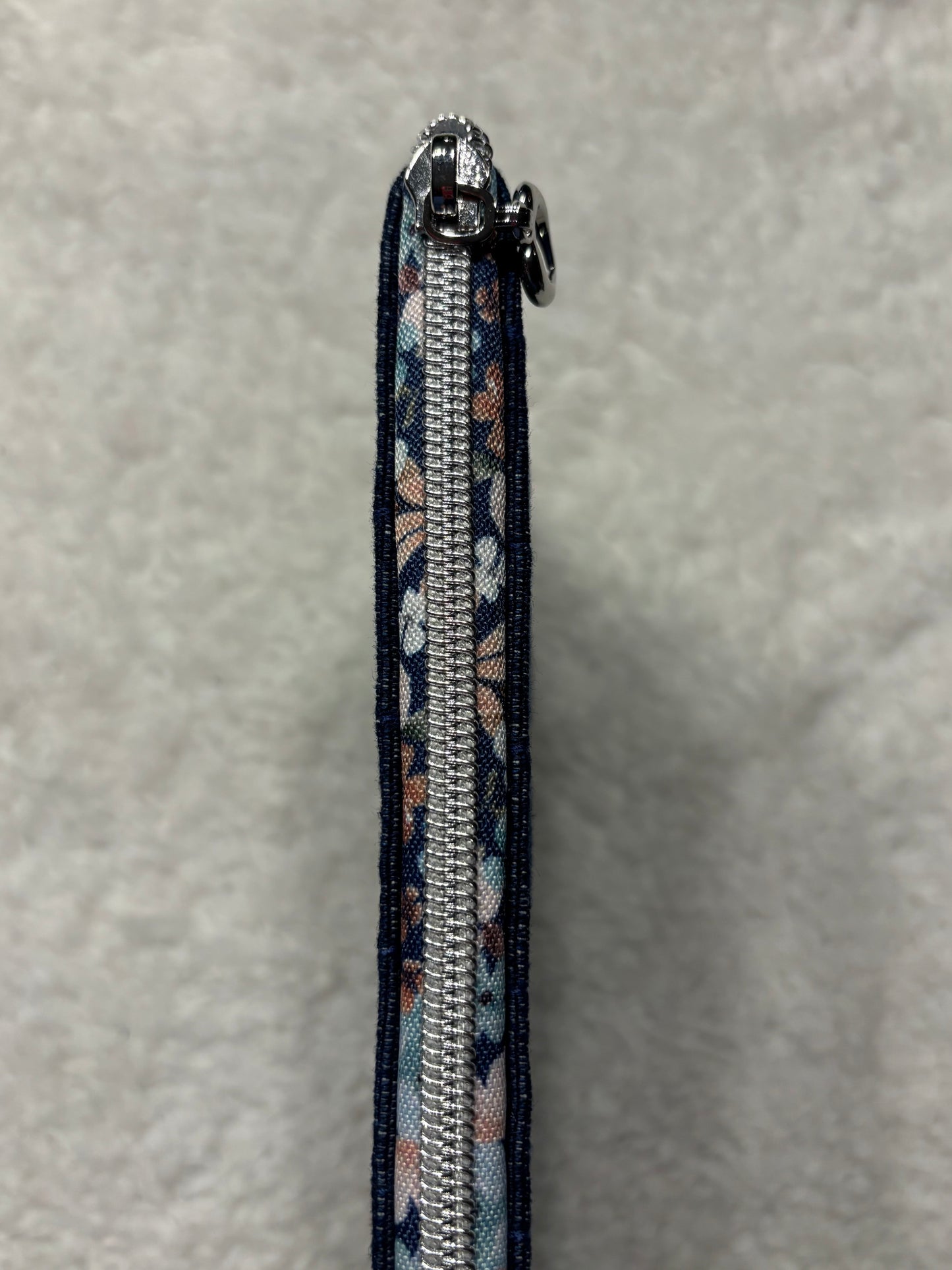 Denim Quilted Cosmetic Bag