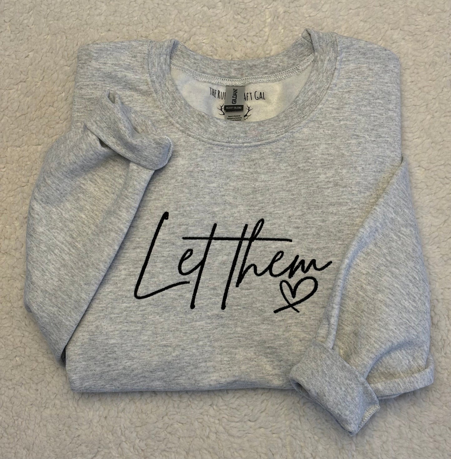 Let Them - In Memory Of David Barbier Embroidered Crewneck ❤️