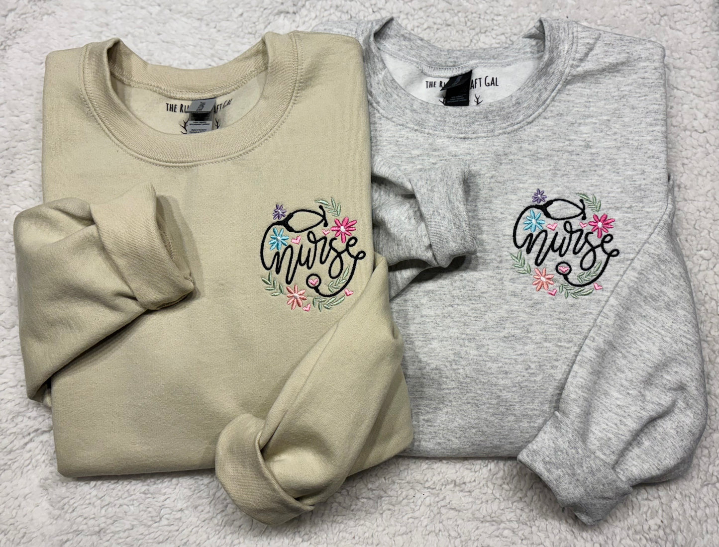 Nurse Floral Crewneck