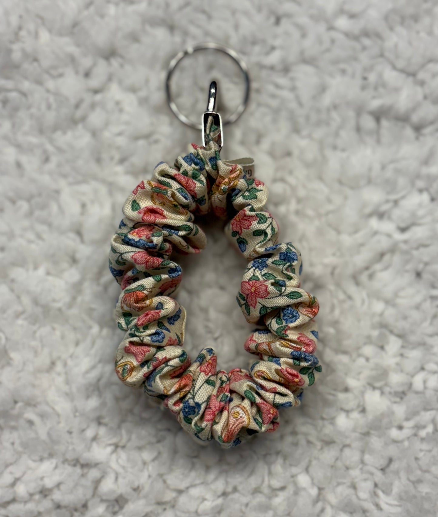 Butterfly Floral Scrunchie Key Wristlet