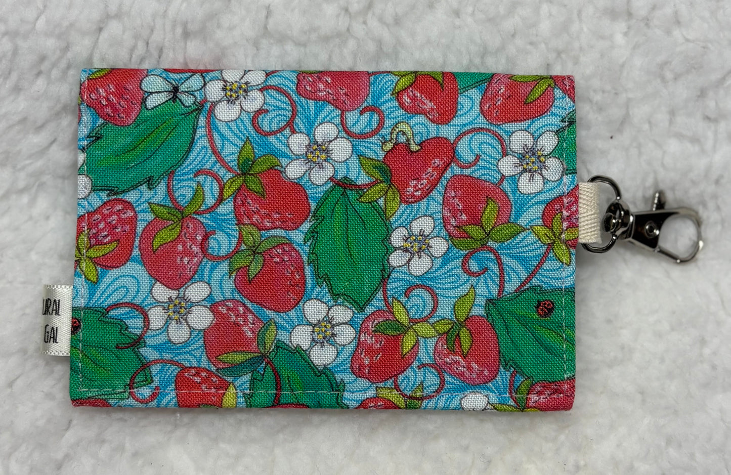 Strawberry Floral Card Pouch