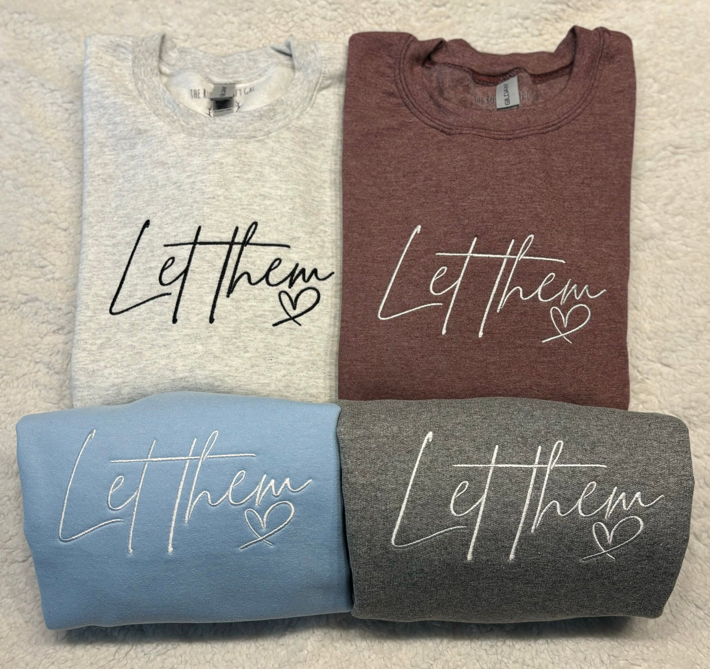 Let Them - In Memory Of David Barbier Embroidered Crewneck ❤️