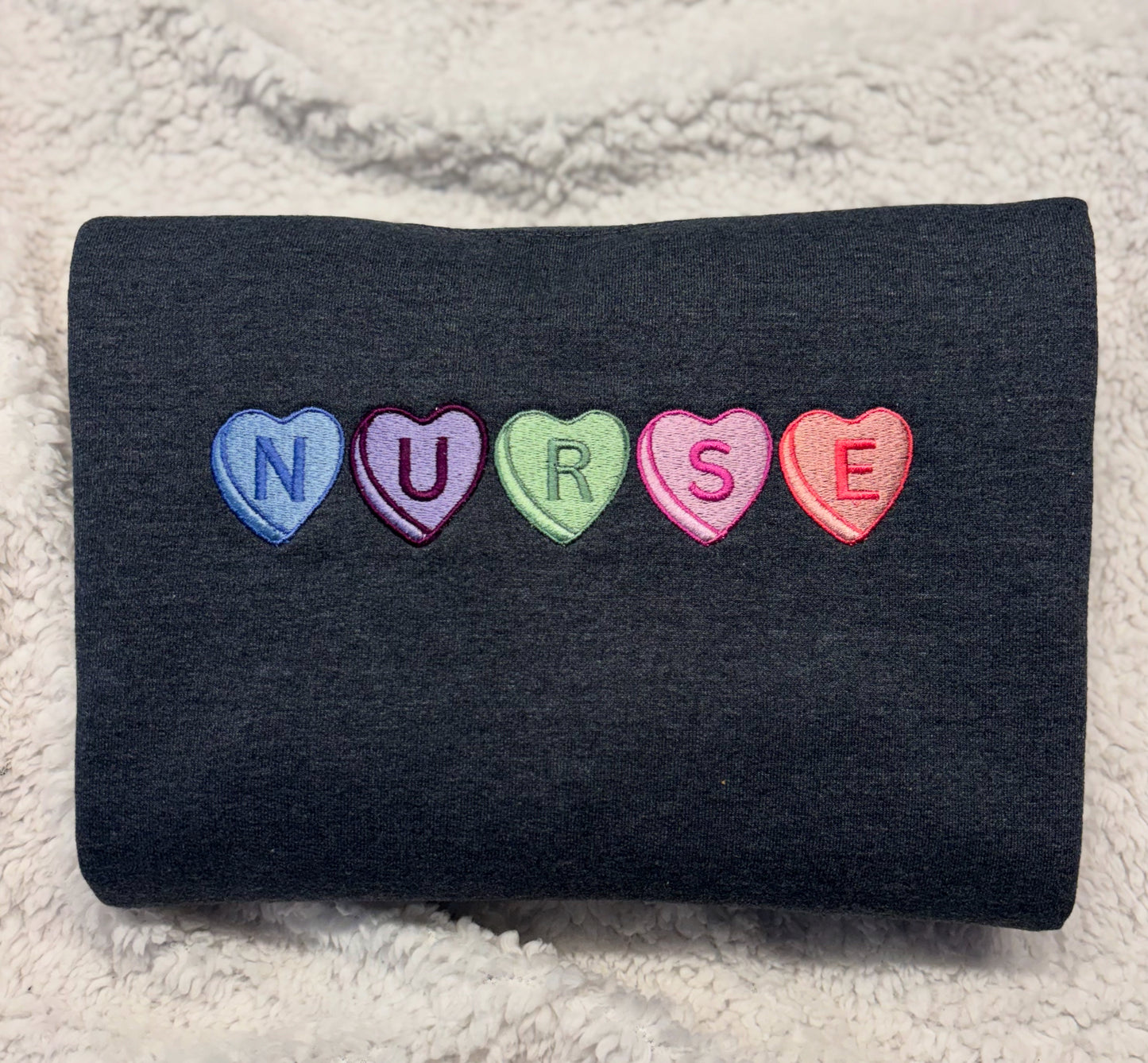 Nurse Candy Heart Crewneck