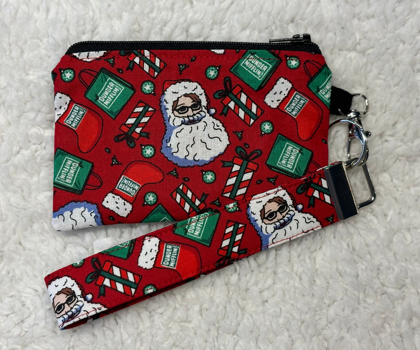 Phyllis Santa Coin Pouch & Lanyard Set