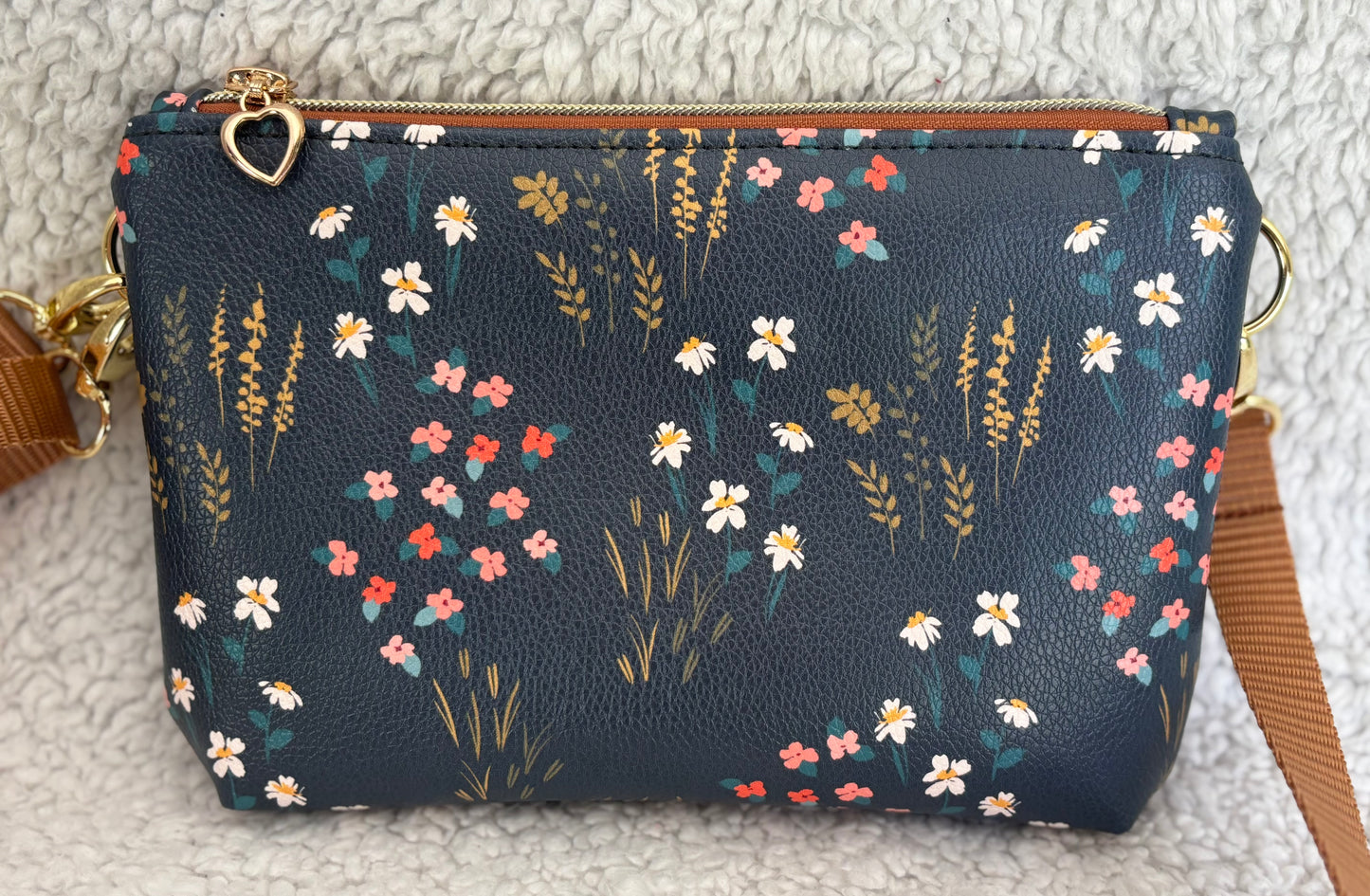 Floral Wristlet Crossbody Bag