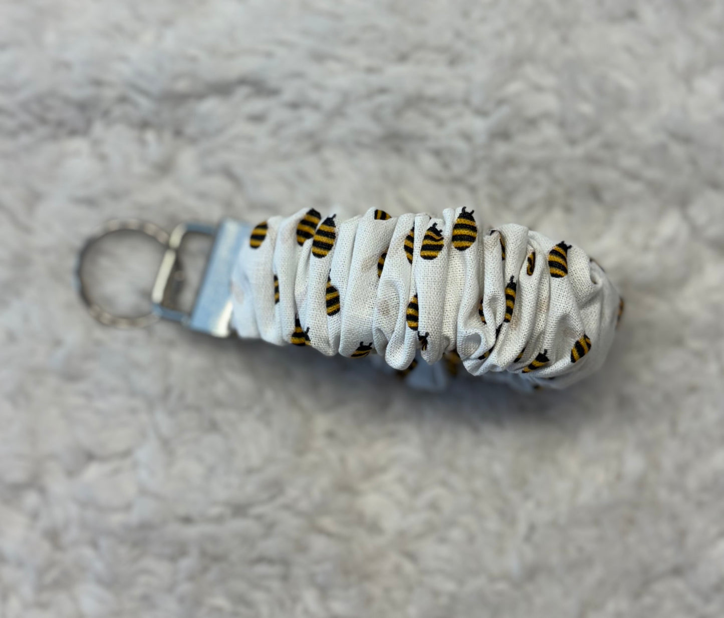 Bee Scrunchie Key Wristlet