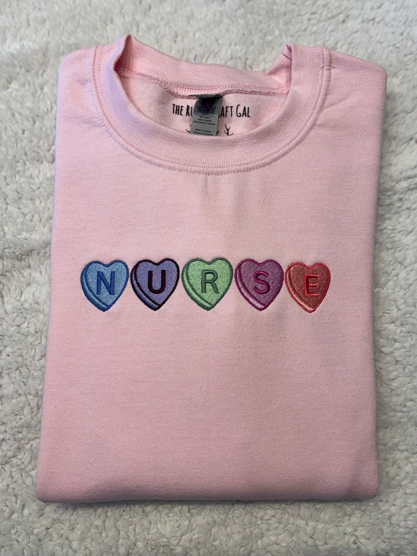Nurse Candy Heart Crewneck