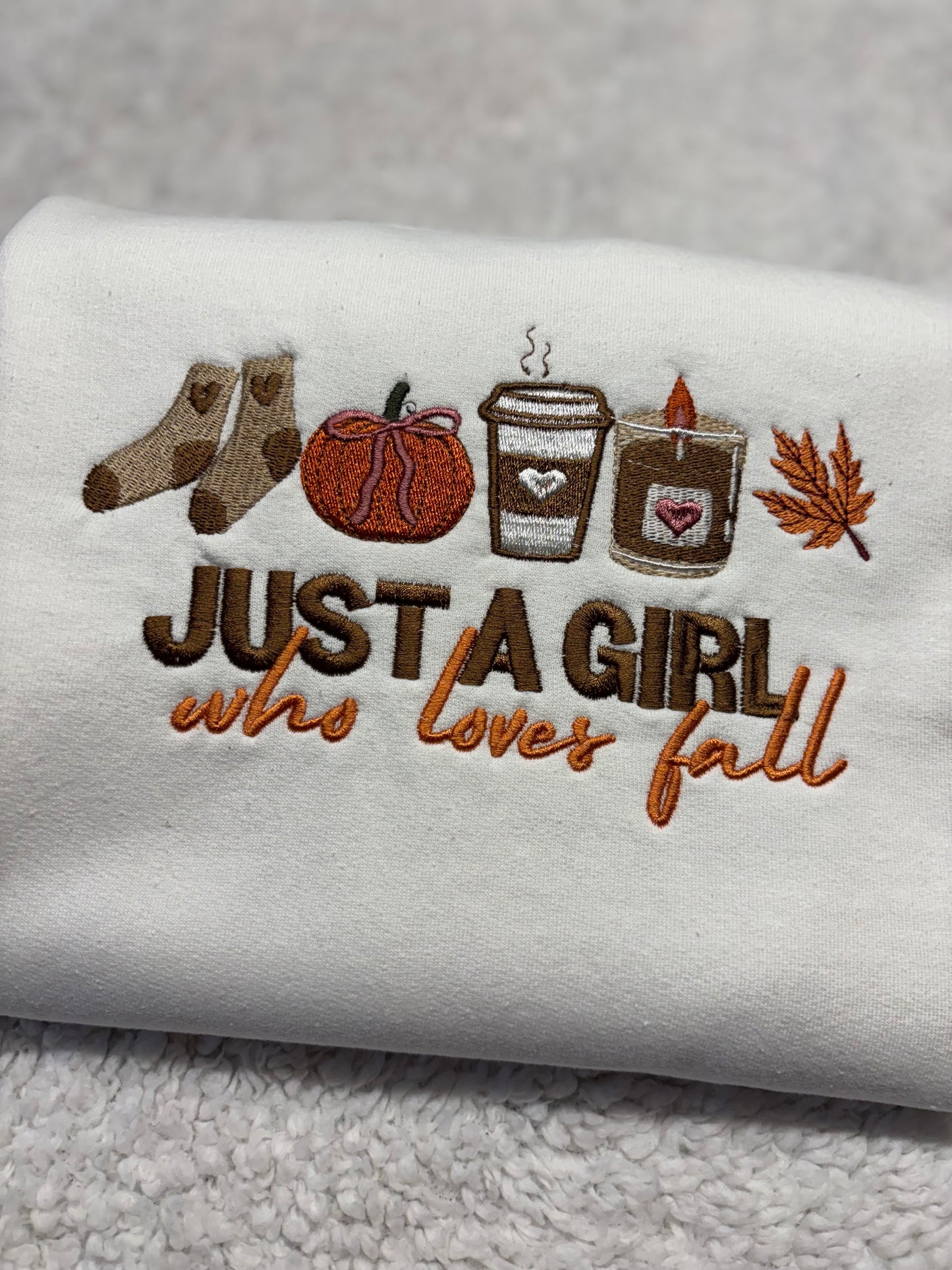 Just A Girl Who Loves Fall Crewneck