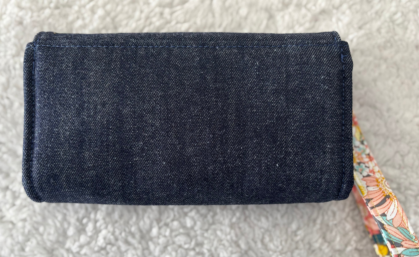 Denim Floral Wallet