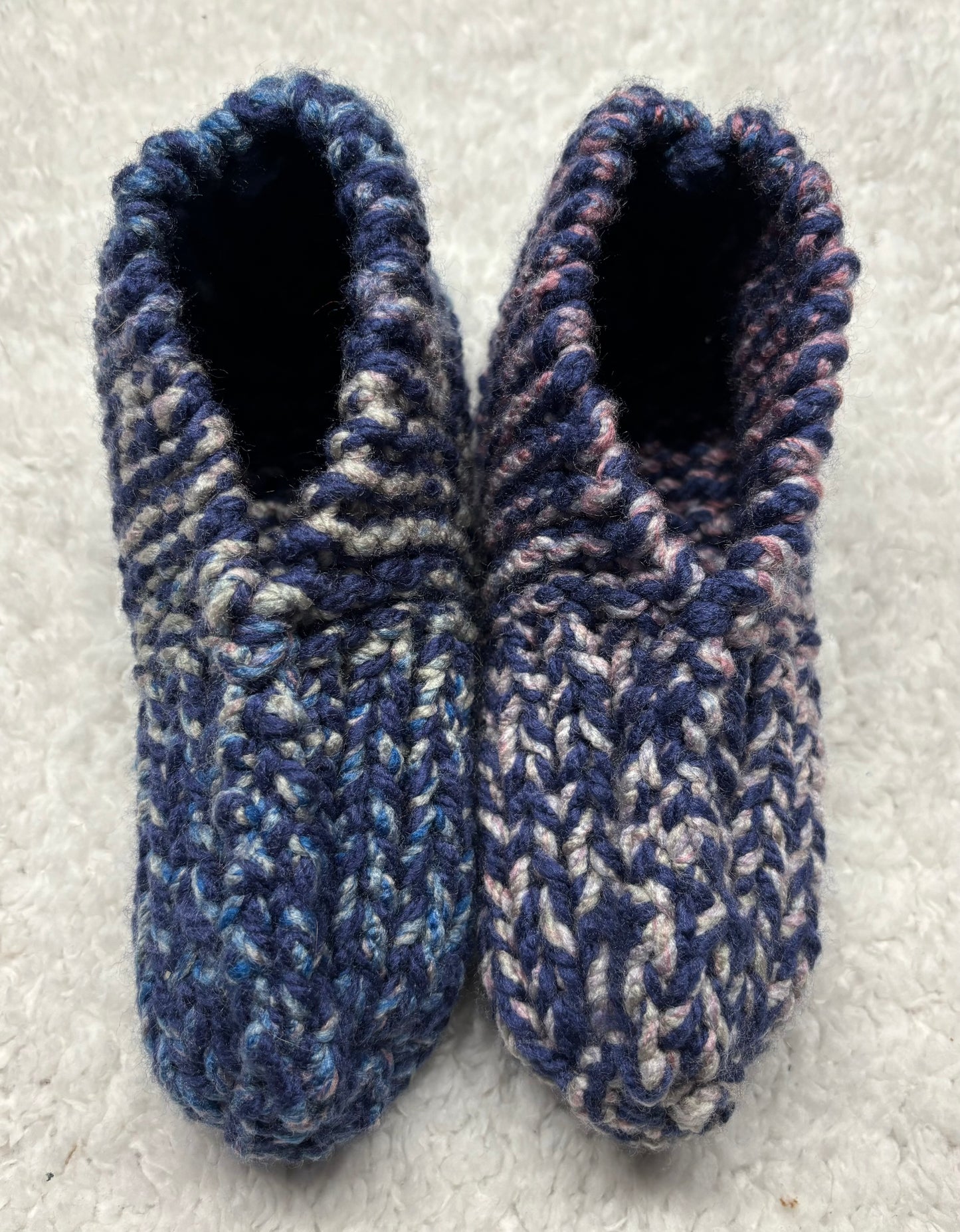 Variegated Knit Slippers -S