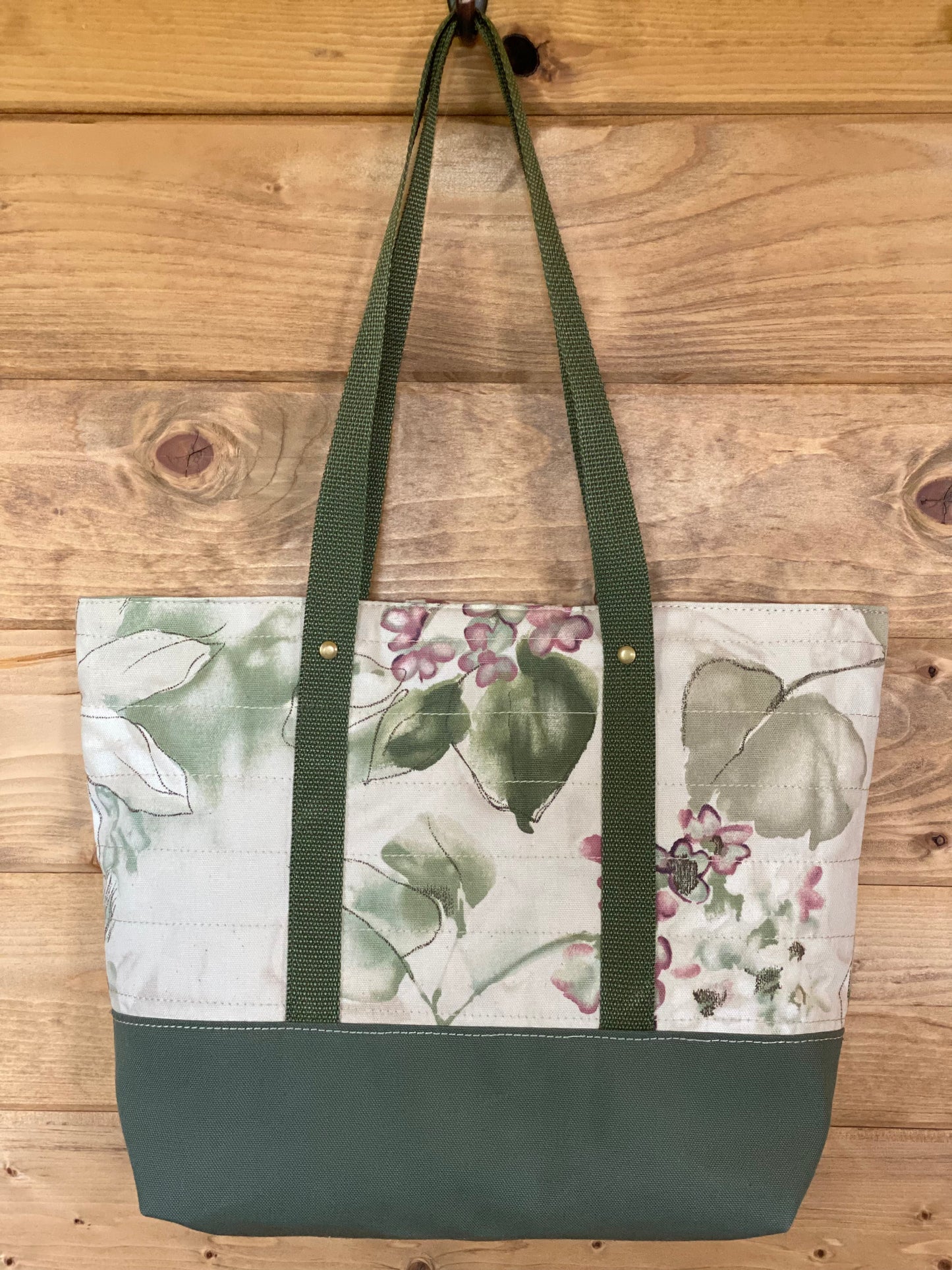 Green Floral Bag
