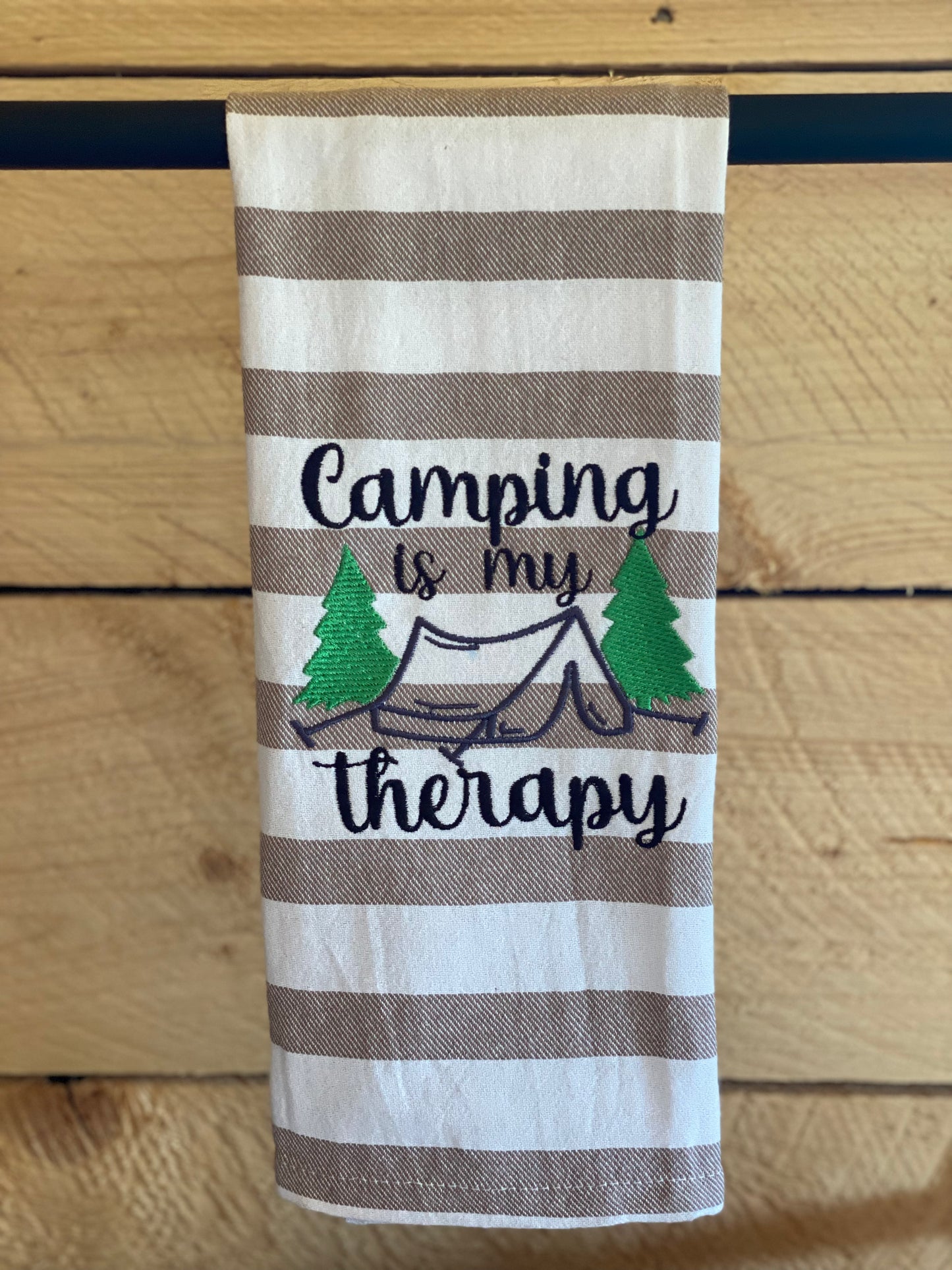 Camping is My Therapy Towel