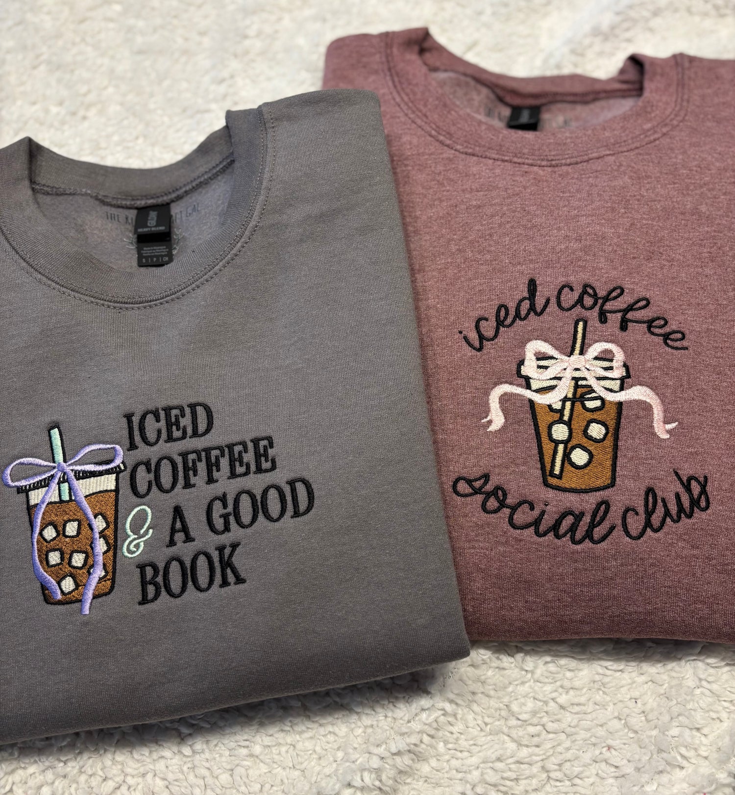 Coffee/Drink Embroidered Crewnecks