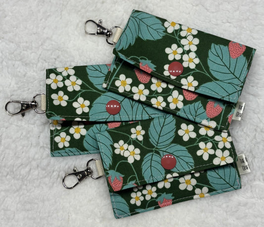Strawberry Floral Card Pouch