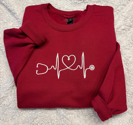 Stethoscope Heart Crewneck