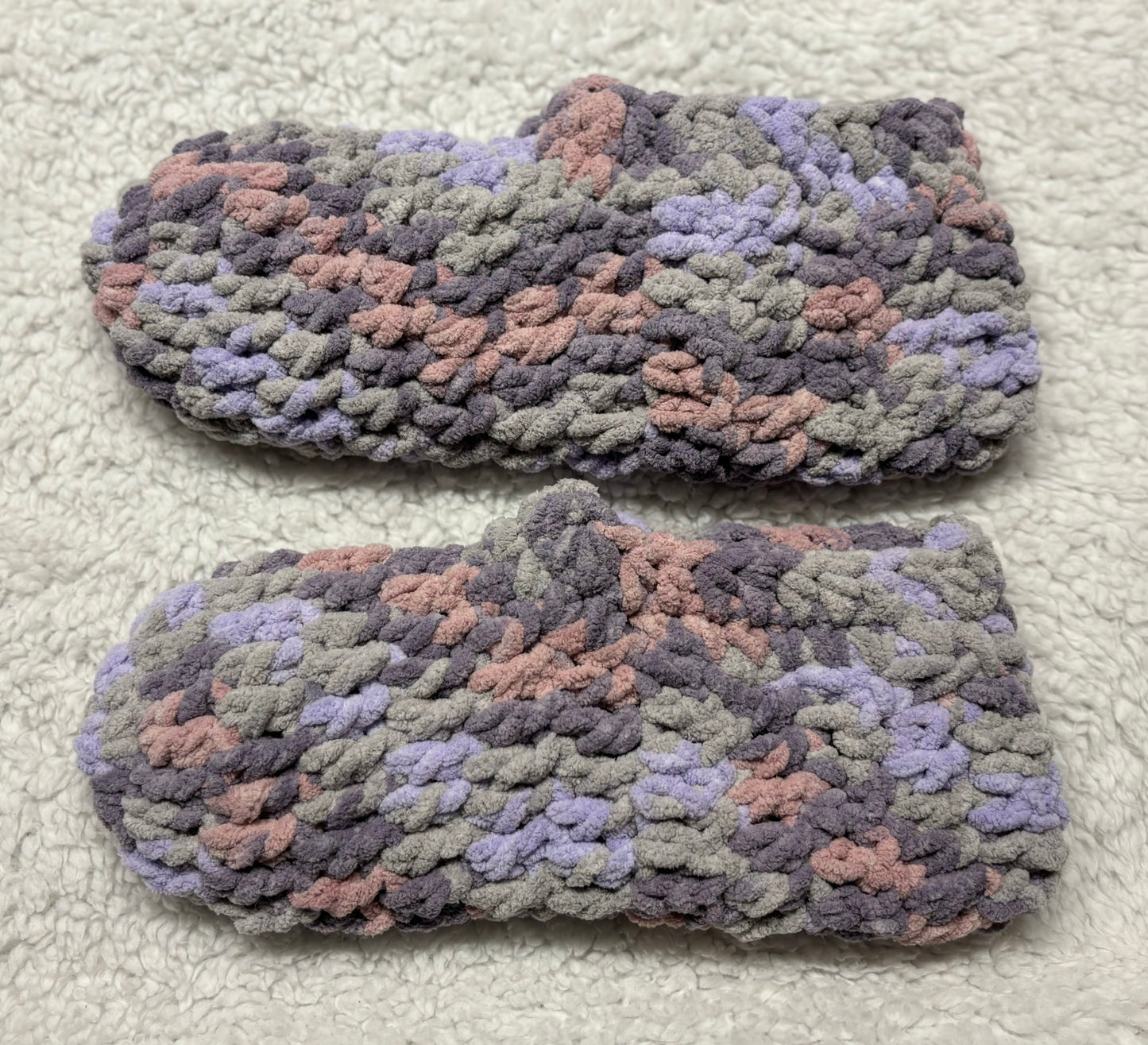 Purple Multi Colour Super Soft Slippers -L