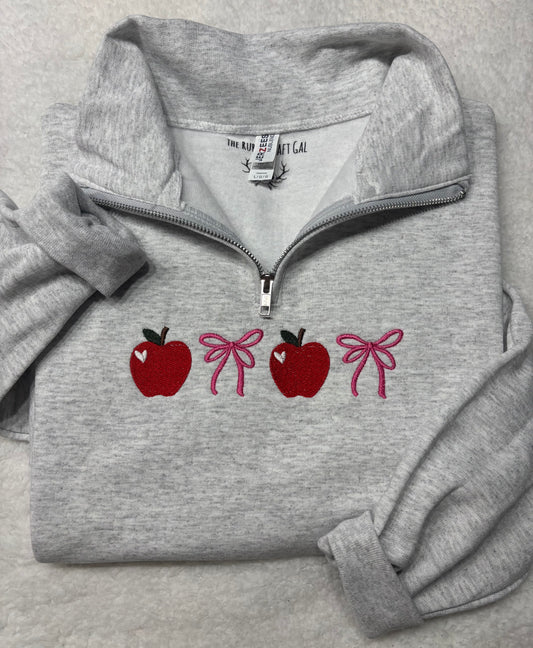 Apples & Bows Quarter Zip