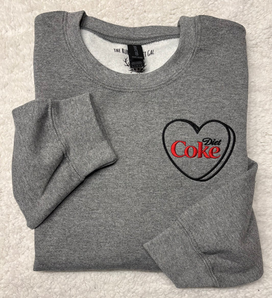 Diet Coke Candy Heart Crewneck