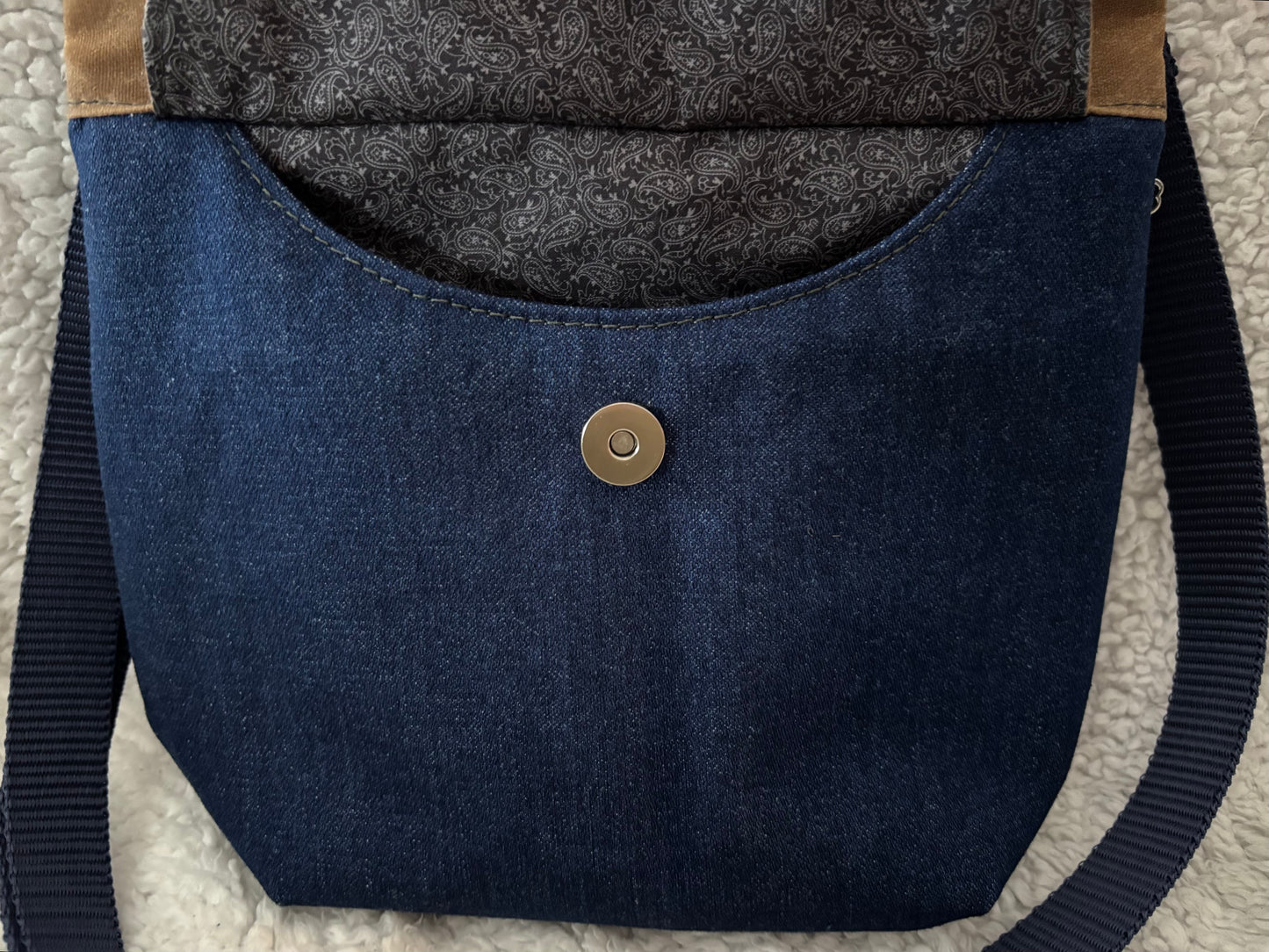 Denim & Waxed Canvas Purse