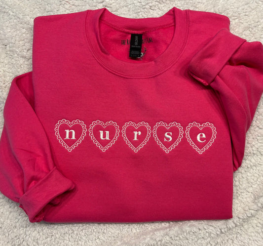 Nurse Hearts Crewneck