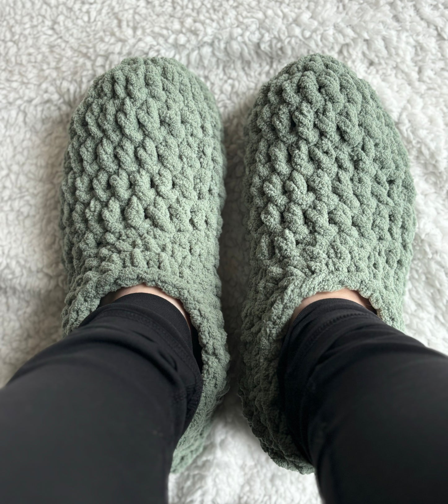 Green Super Soft Slippers -L