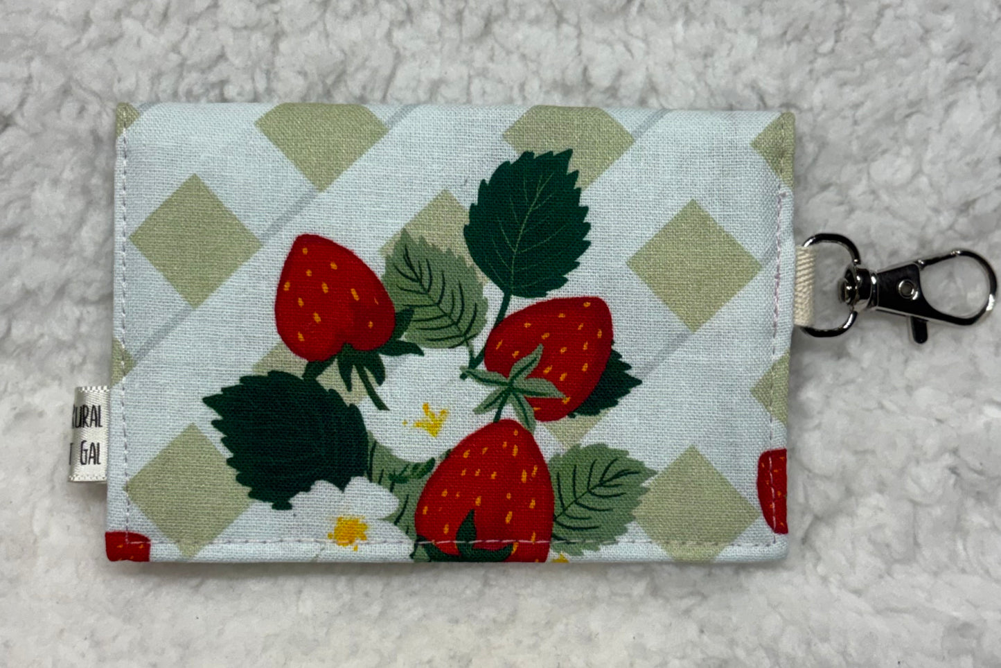 Strawberry Floral Card Pouch