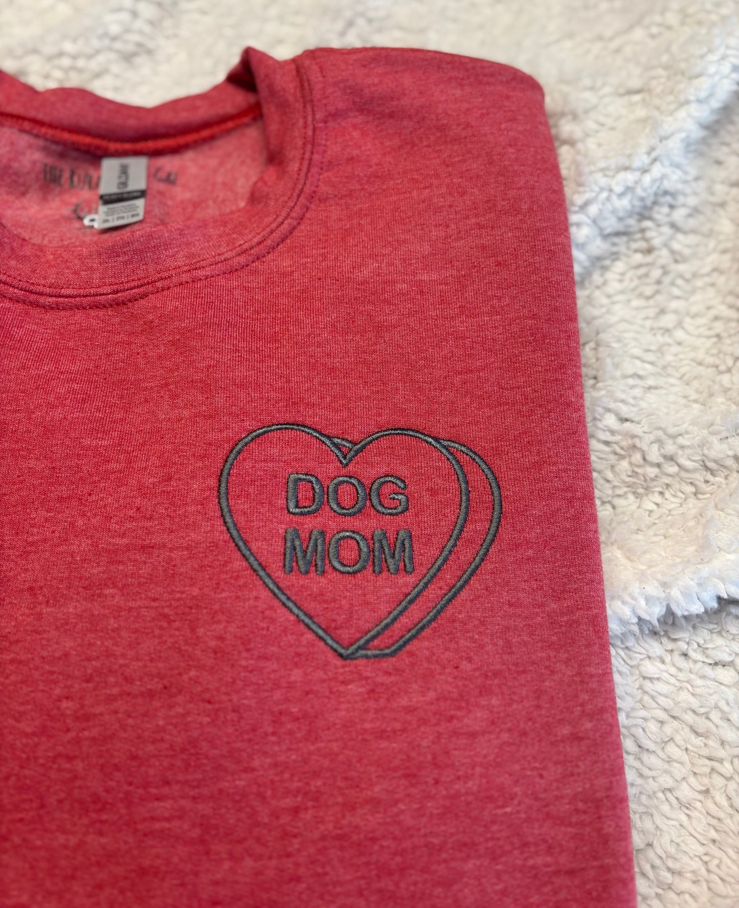 Dog Mom Candy Heart Crewneck