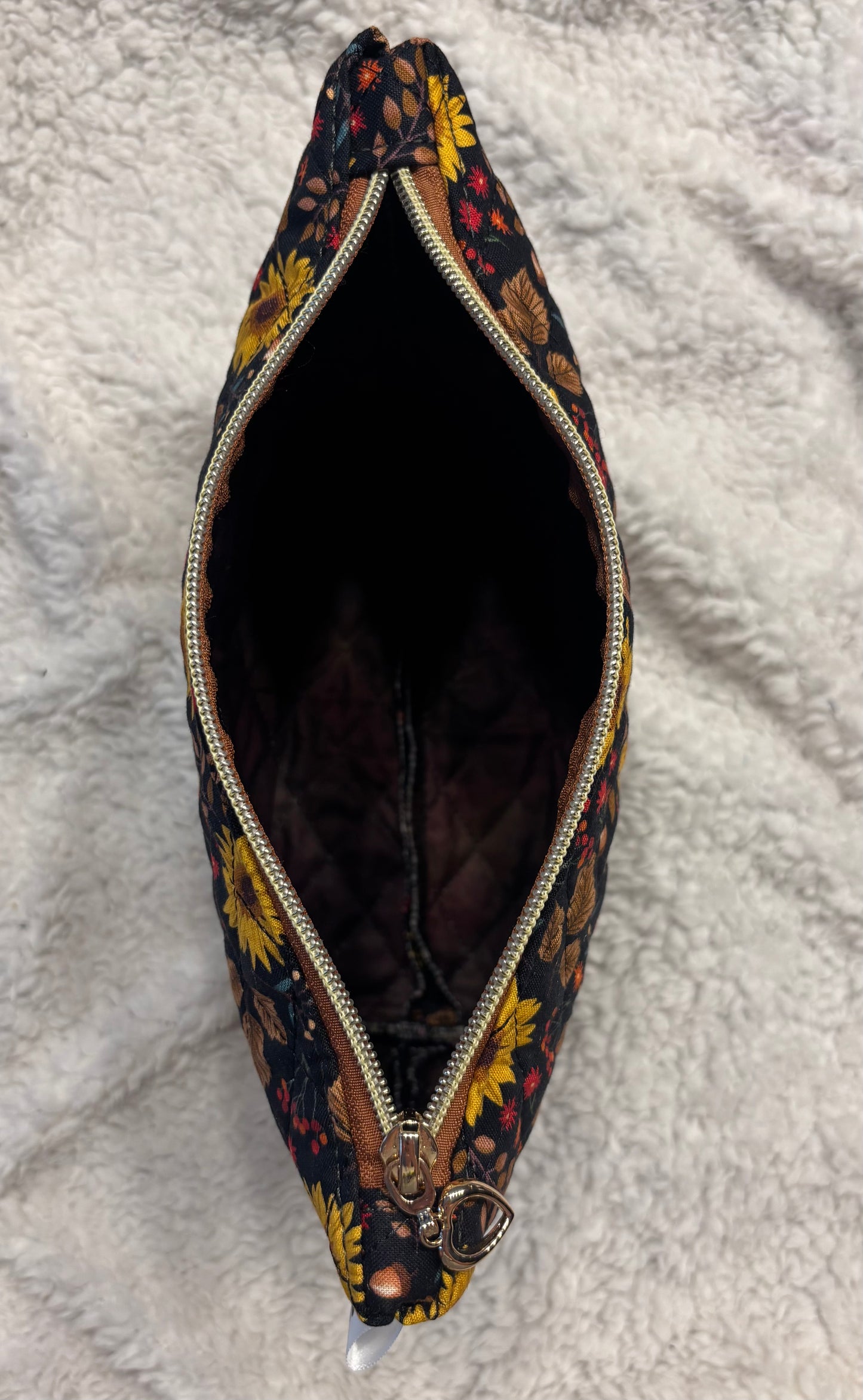 Sunflower Quilted Cosmetic Bag