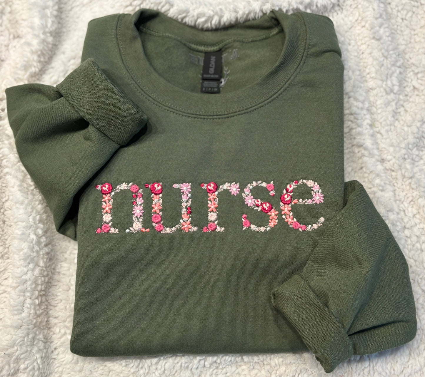 Floral Nurse Crewneck