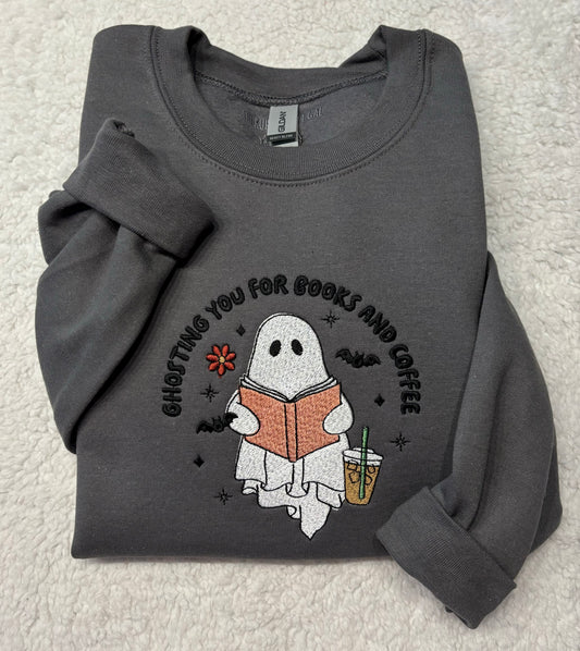 Ghosting You For Books & Coffee Crewneck