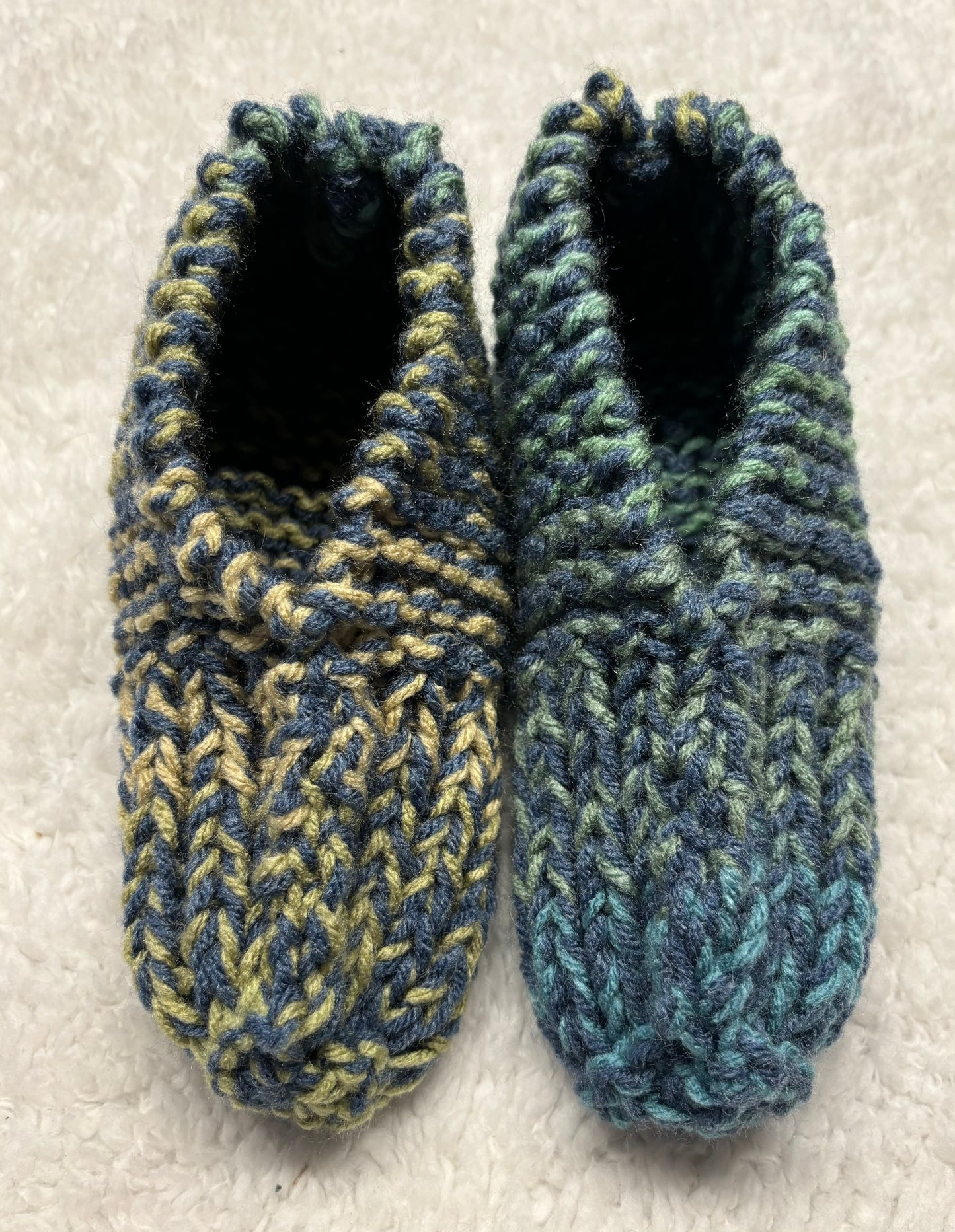 Variegated Knit Slippers -S