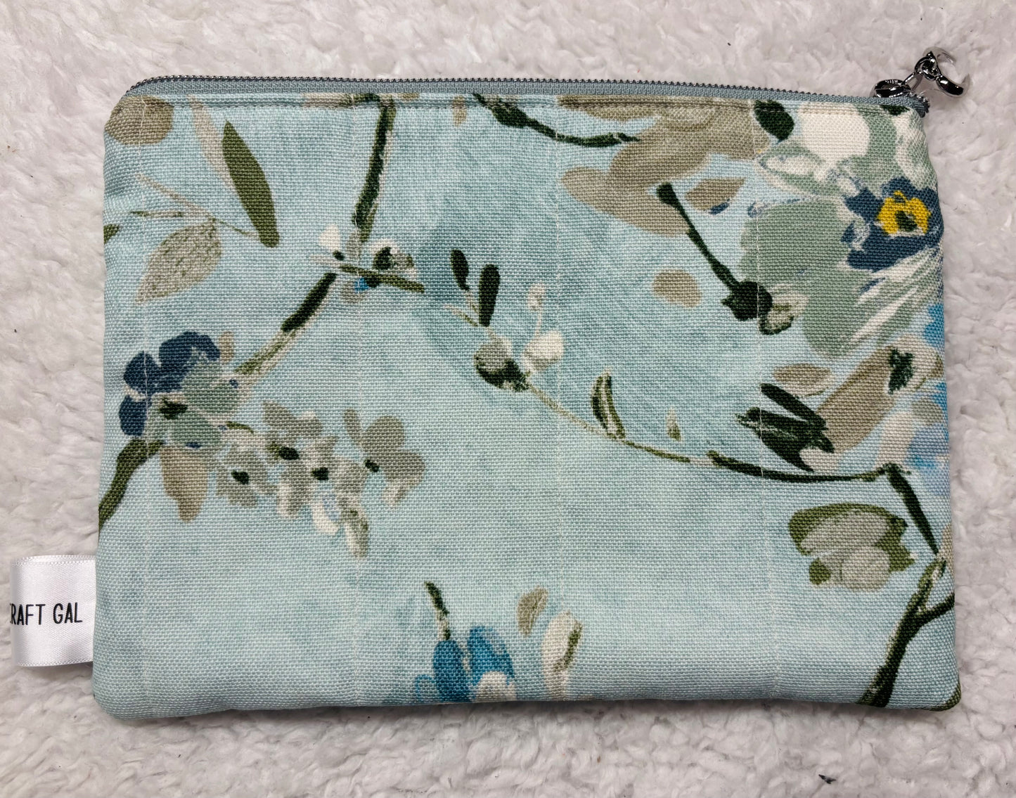 Floral Quilted Cosmetic Bag
